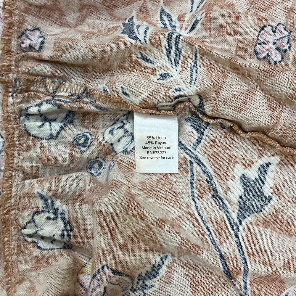 Sonoma Goods For Life Floral Print Linen Blend Sleeveless High-Low Dress Size 1X - Picture 12 of 13